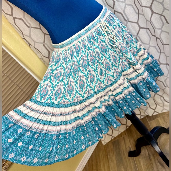 EUC Spell & the Gypsy Collective Sage Oracle Multi Color Bohemian Mini Skirt - Picture 5 of 12